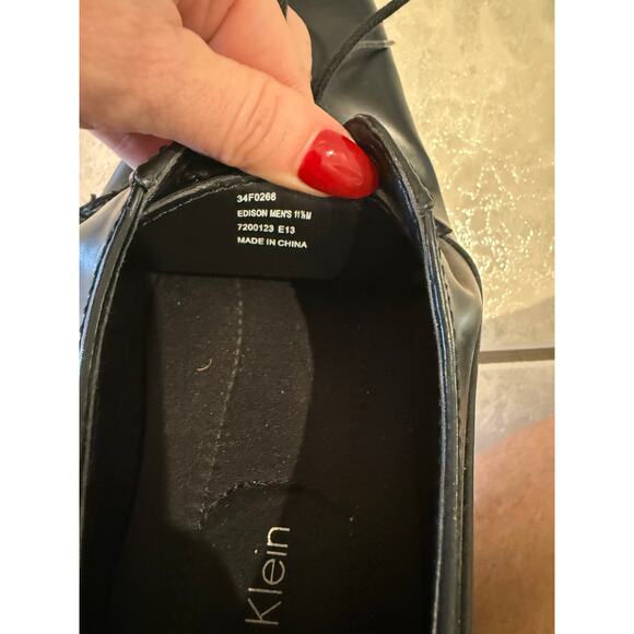 Calvin Klein Men's Edison Black Leather Lace Up Oxford Dress Shoes Size 11.5M - Picture 6 of 7